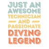 Technicians diving retro