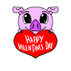 Valentine's Day Heart Pig