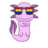 Gay Rainbow - Axolotl avec lunettes