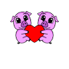 Cœur de Cochon Amour Cochons