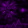 SUN AND PURPLE PYRAMIDS