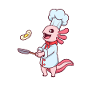 Cartoon Axolotl Chef