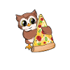 Pizza lovers - owl loves pizza