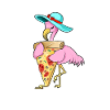 Pizza lovers - Flamingo loves pizza