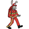 Fire brigade rabbit / rabbit firefighter
