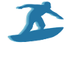 Surfers Surfing Retro Surfing