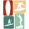 Surfer Retro Surfing Surfboard