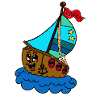 Wotan Wikinger Boot Cartoon