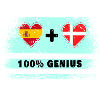 Spanien und Dänemark Flagge 100% genial