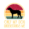Cao De Castro Laboreiro Dog Silhouette Retro Sun