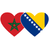 Morocco Bosnia Flag Heart