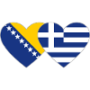 Bosnia Greece Flag Heart