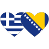 Greece Bosnia Flag Heart