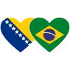 Bosnia Brazil Flag Heart