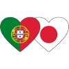Portugal Japan Flag Heart