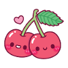Cute Red Cherries Pair
