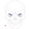 Skull with diamond eyes