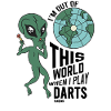 Extraterrestrial creature darts darts