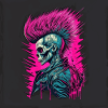 Synthwave Zombie Skull