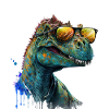 cooler Dino mit Sonnenbrille, Urzeitechse