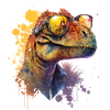 attractive dinosaur with cool sunglasses