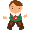 Cute little boy in lederhosen