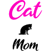 Cat Mom Gift black