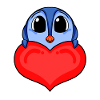 Penguin with Heart - Love Romantic