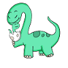 Dinosaur with baby dinosaur