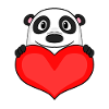 Panda with Heart - Love Romantic