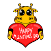 Valentine's Day Heart Giraffe