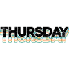 Thursday Retro Rainbow Stripes