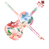 Violin Violinist Tropical Flower