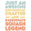 Technical draughtsman Squash retro