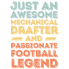 Technical draughtsman football retro