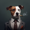 jack russel in suits