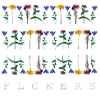 Blumendesign mit Schriftzug "Flowers"