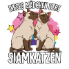 Dieses Mädchen liebt Siamkatzen
