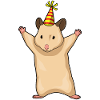 Chapeau de fête de hamster