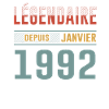 Légendaire Depuis Janvier 1992 Anniversaire
