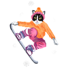 Snowboard cat