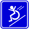 This wheelchair user rolls down quickly *