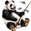 Fishing Panda, Fishing, Fishing