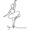 Ballerina One line drawing
