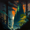Sunrise in the forest
