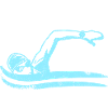Patriotic swimmer