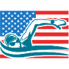 Swimming USA Flag
