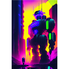 Pink-Lila-Roboter