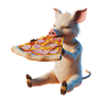 Piggy in Paradise Pizza