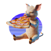 Piggy in Paradise Pizza